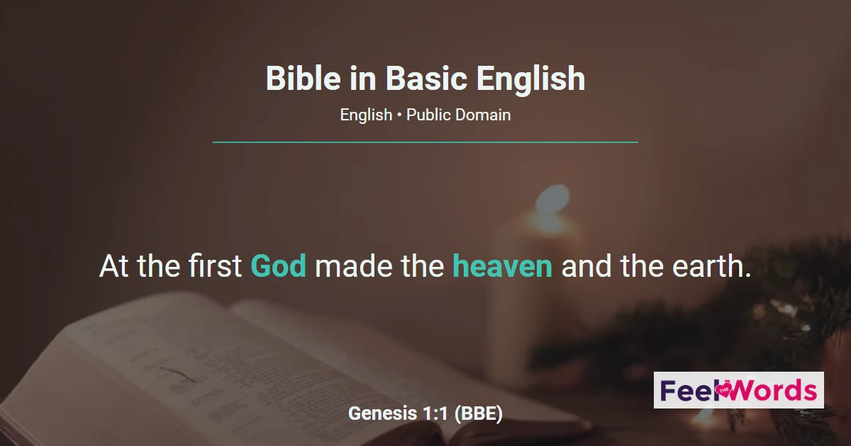 Bible in Basic English (BBE) - Read Online Free