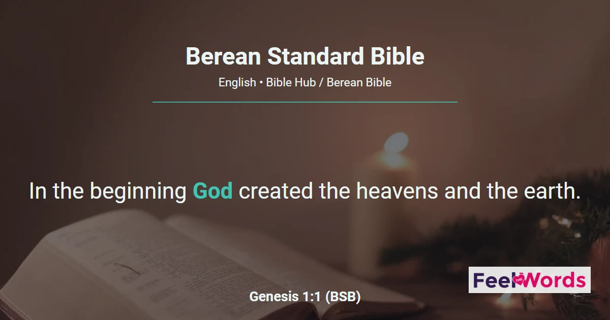 Berean Standard Bible (BSB) - Read Online Free