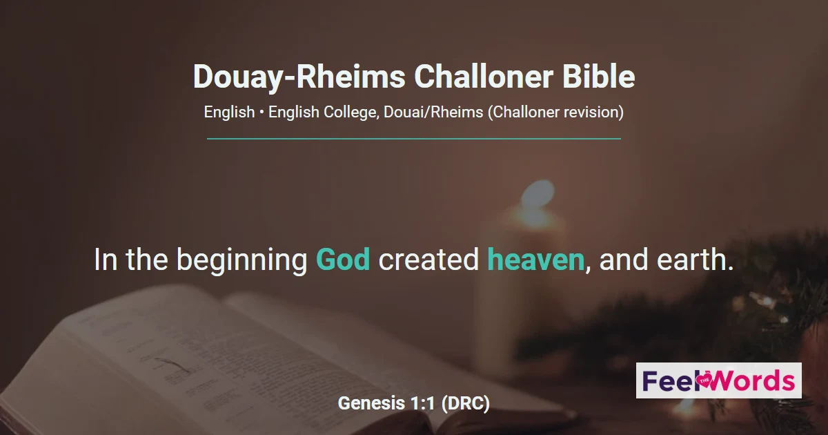 Douay-Rheims Challoner Bible - Read Online
