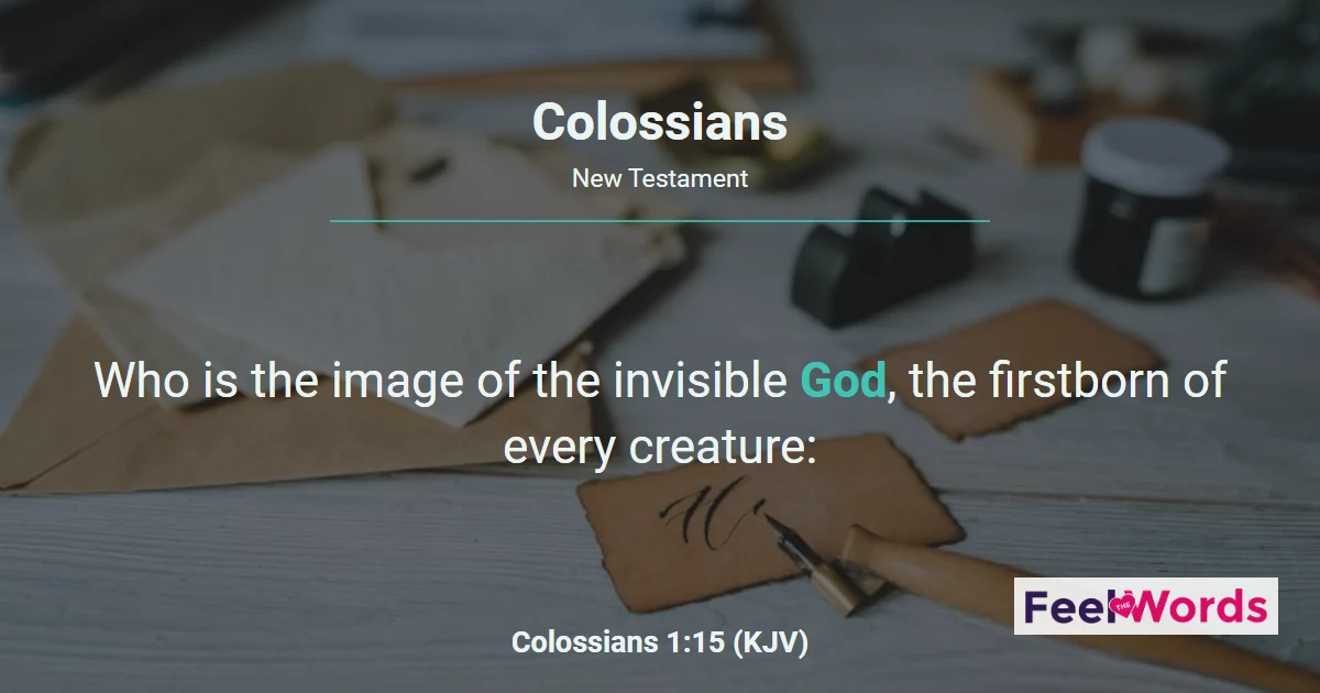 Book of Colossians: Read All 4 Chapters