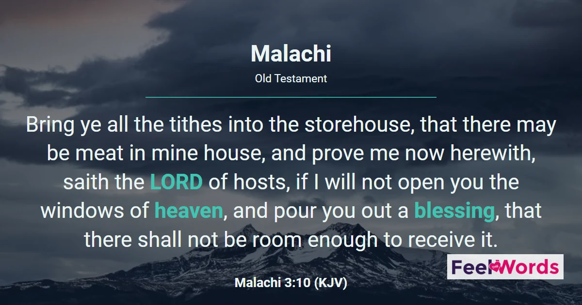 Book of Malachi: Read Online, 4 Chapters