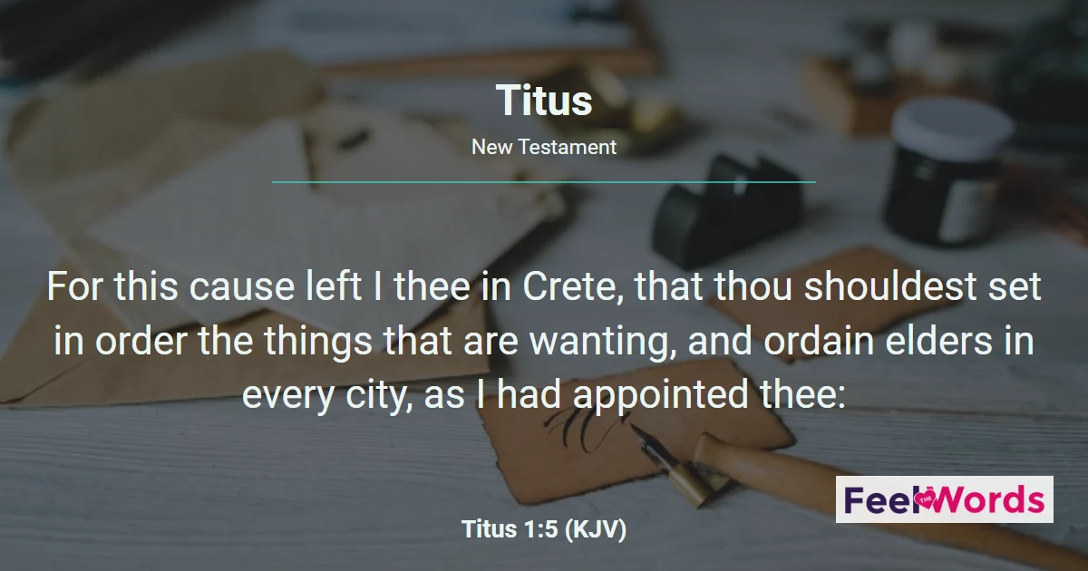 Titus: Paul's Letter on Sound Doctrine and Godly Living