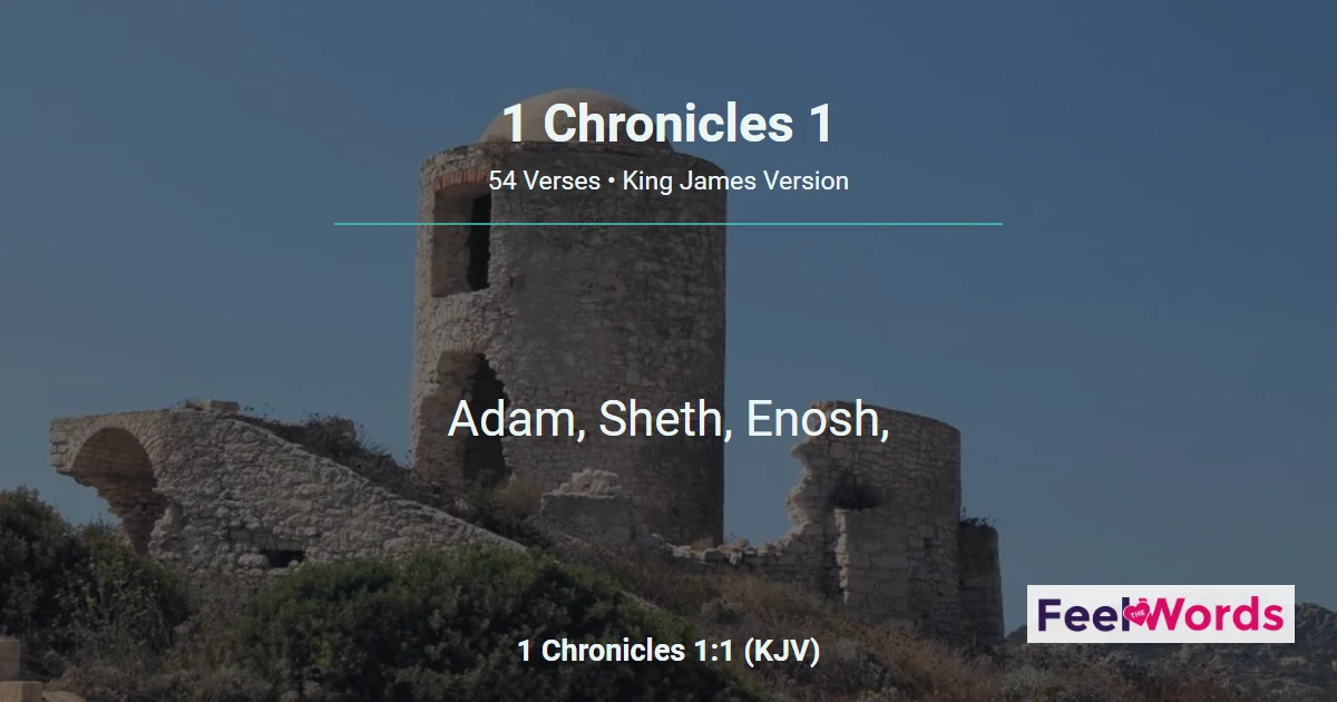 1 Chronicles 1: From Adam to Abraham