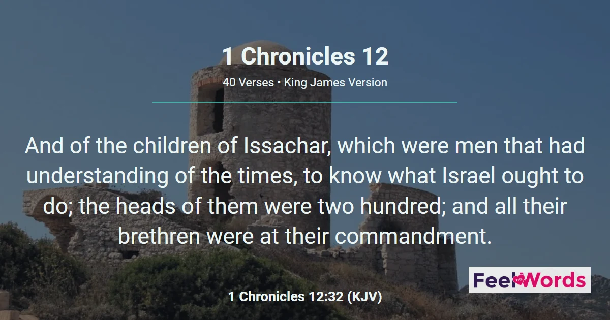 1 Chronicles 12: Warriors Who Joined David