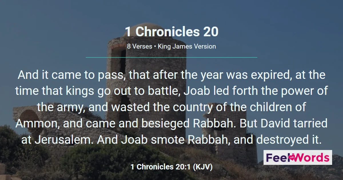 1 Chronicles 20: Rabbah and the Giants