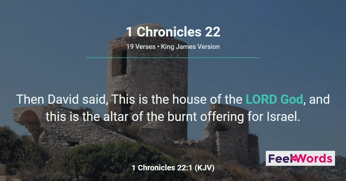 1 Chronicles 22: David Prepares for the Temple