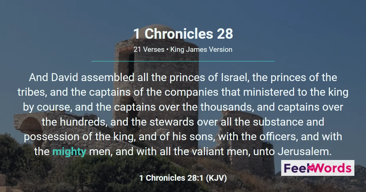 1 Chronicles 28 – David's Charge to Solomon