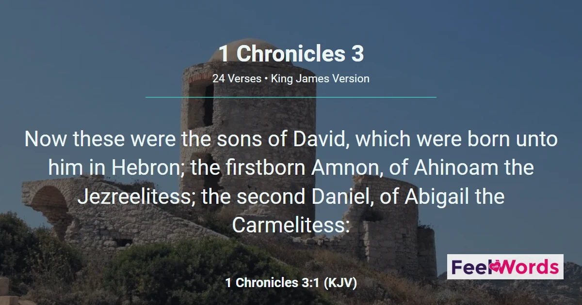 1 Chronicles 3: Sons of David's Royal Line