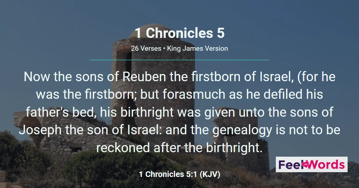 1 Chronicles 5: Reuben, Gad and Manasseh