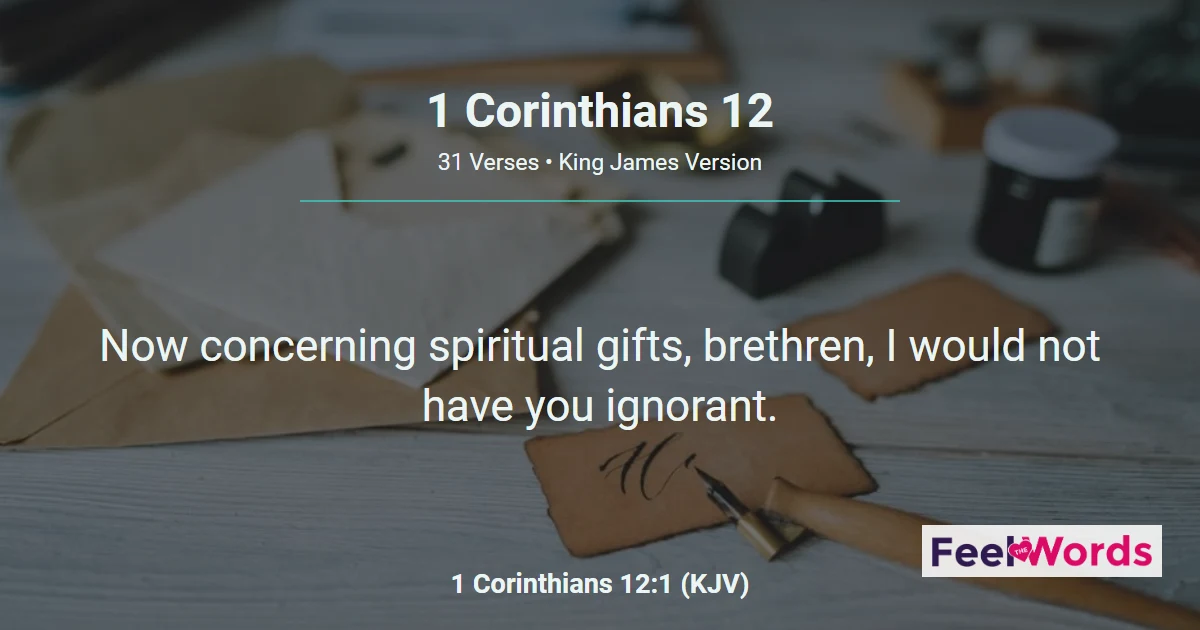 1 Corinthians 12 – One Body, Many Gifts