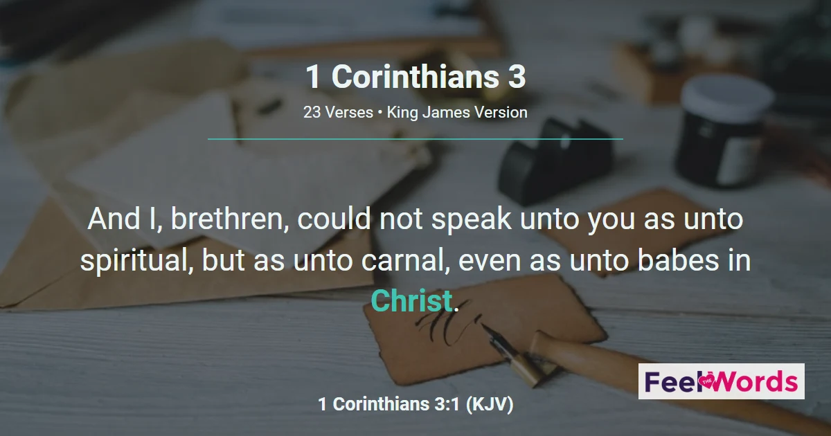 1 Corinthians 3 – The Foundation Is Christ
