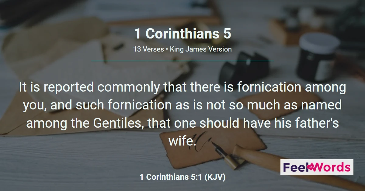 1 Corinthians 5 – Purge Out the Old Leaven