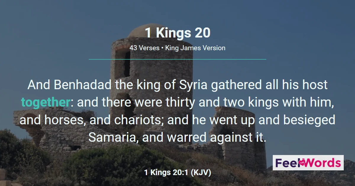 1 Kings 20: Ahab's Victories Over Syria
