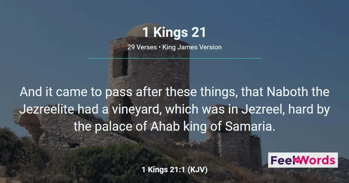 1 Kings 21: Naboth's Vineyard and Ahab's Sin