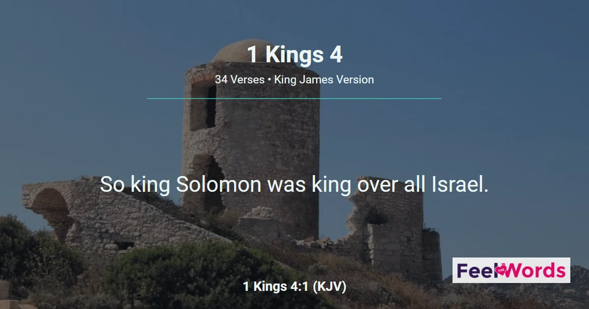 1 Kings 4: Solomon's Officials and Wisdom