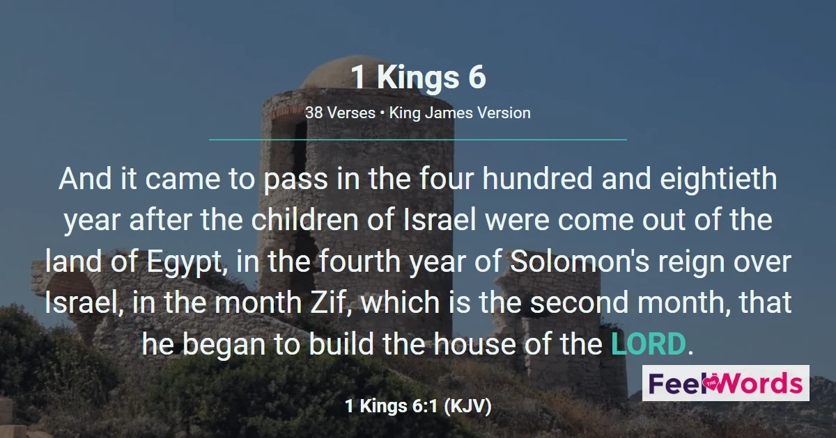 1 Kings 6: Solomon Builds the Temple