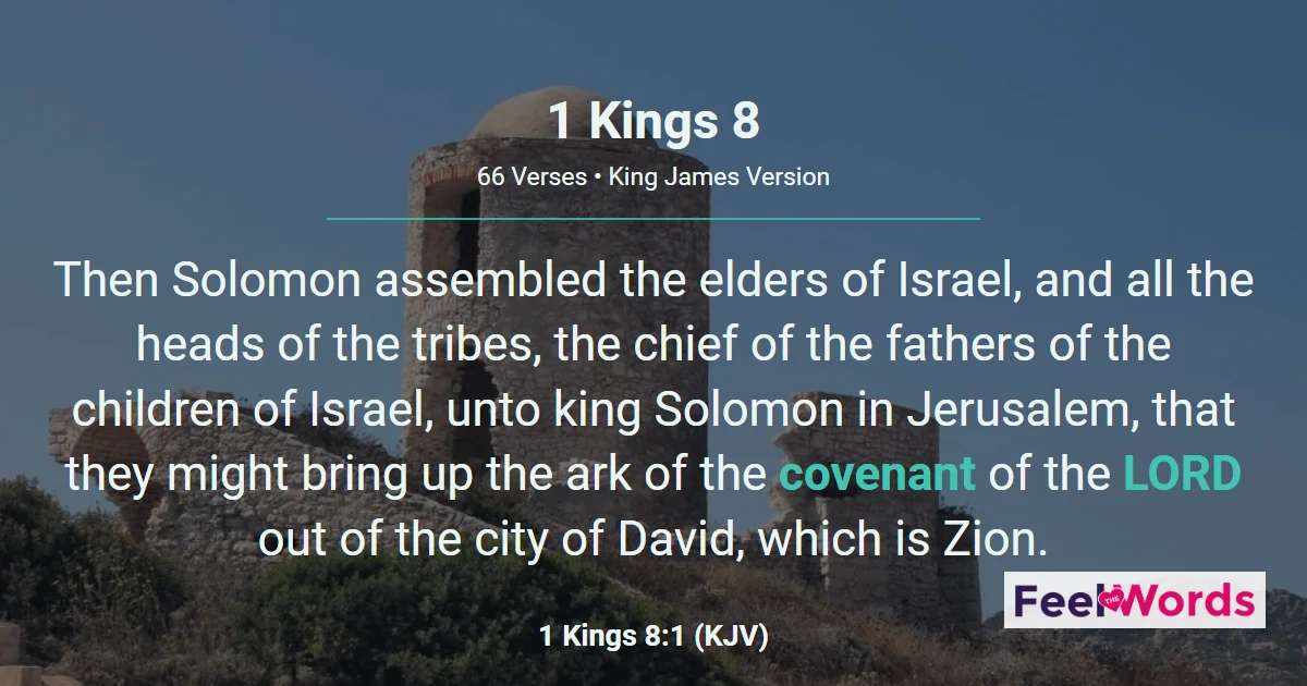 1 Kings 8: Solomon Dedicates the Temple