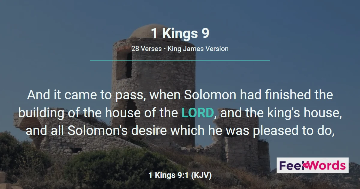 1 Kings 9: The LORD's Warning to Solomon