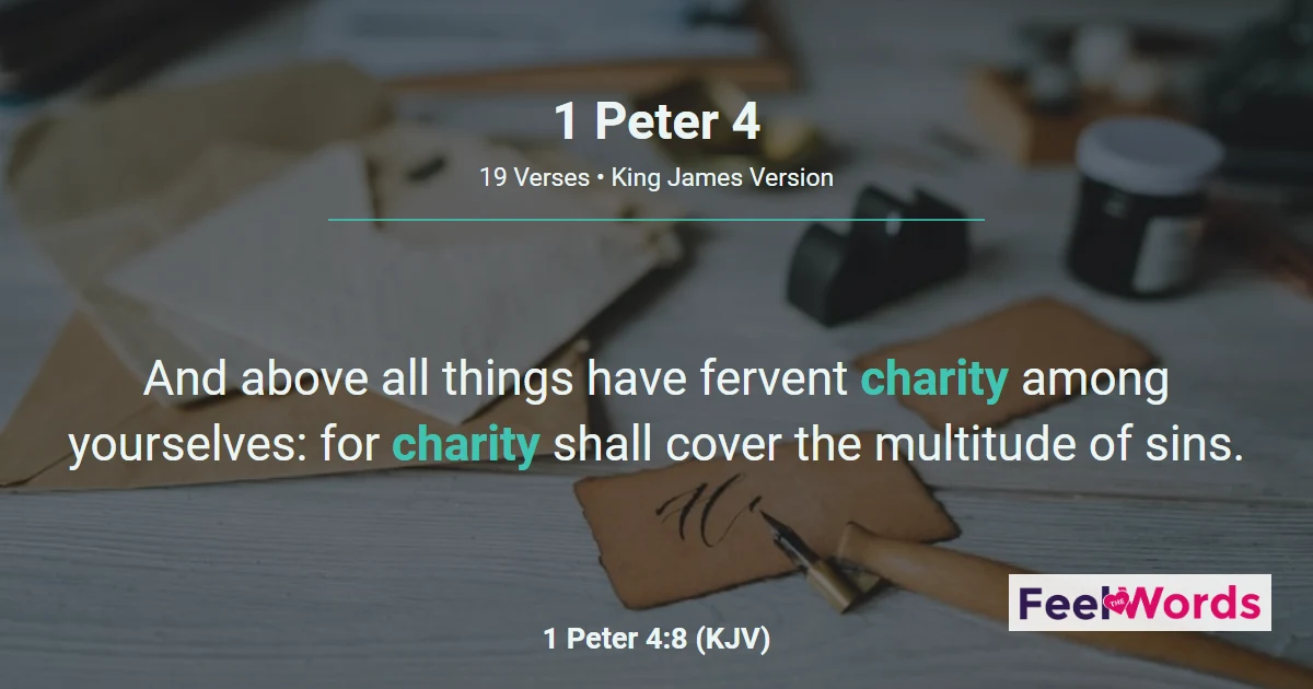 1 Peter 4: Suffering as a Christian, Charity Covers Sin