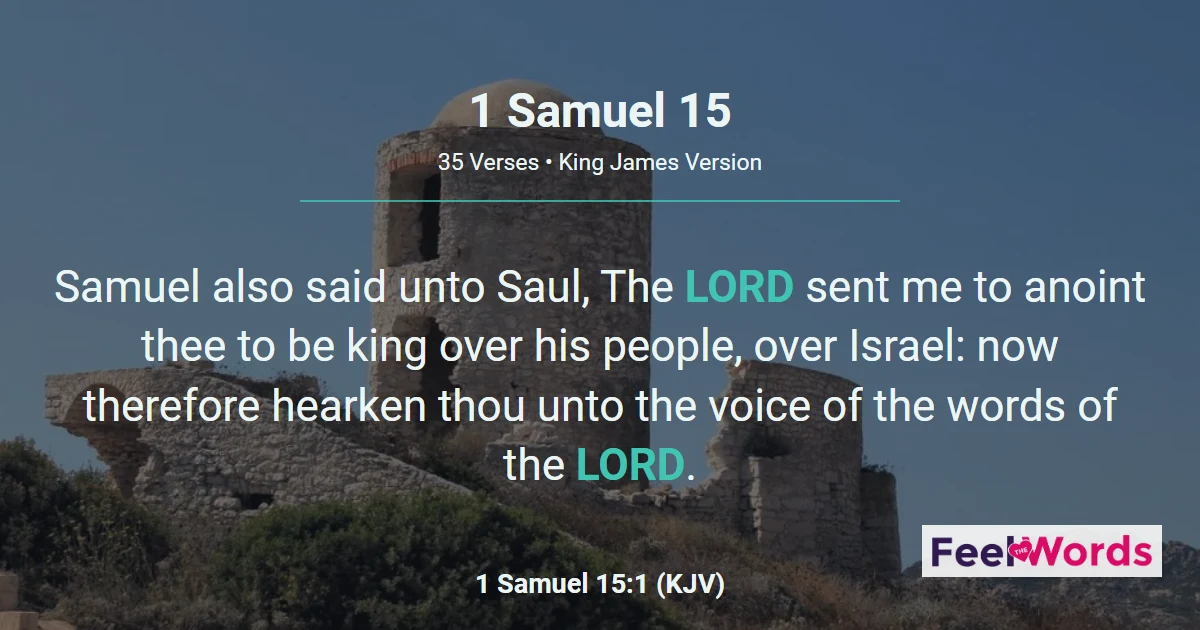1 Samuel 15: To Obey Is Better Than Sacrifice