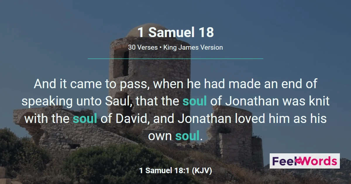 1 Samuel 18: Jonathan's Covenant with David