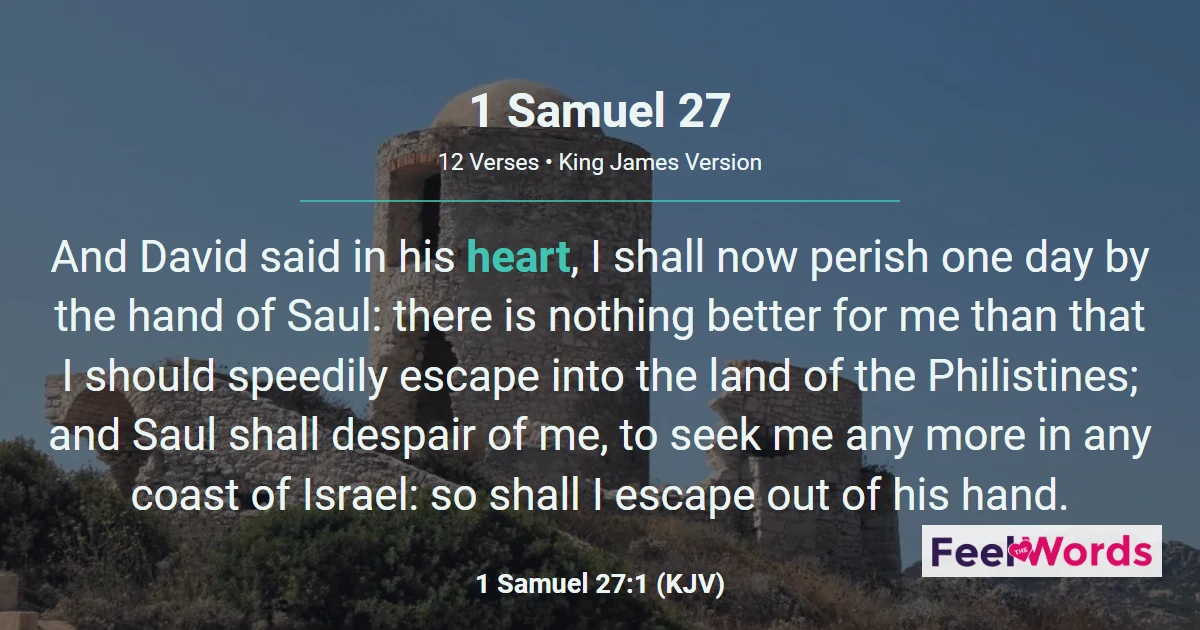 1 Samuel 27: David Flees to the Philistines