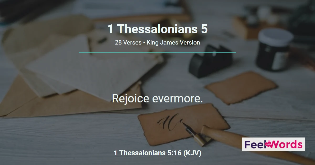 1 Thessalonians 5 – Rejoice Evermore, Pray Always