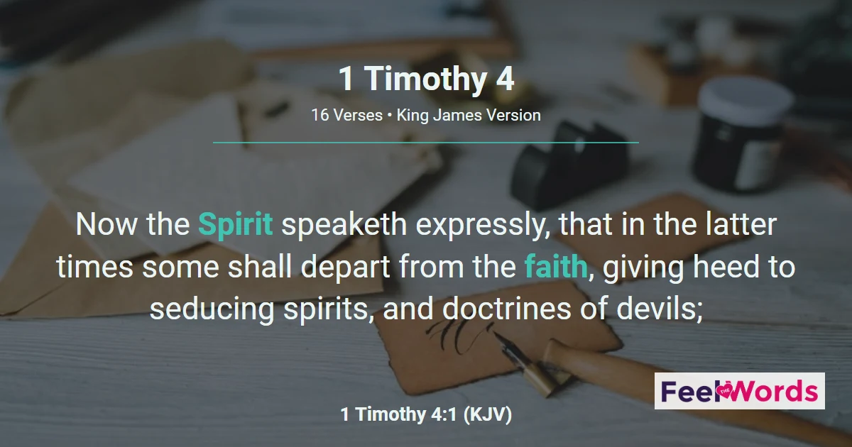 1 Timothy 4: Warnings and a Godly Example