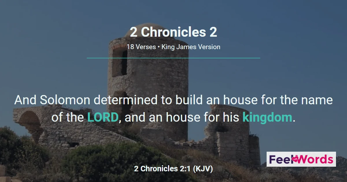2 Chronicles 2 – Solomon Prepares to Build