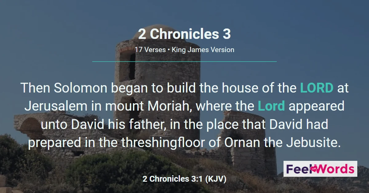 2 Chronicles 3 – Building the Temple