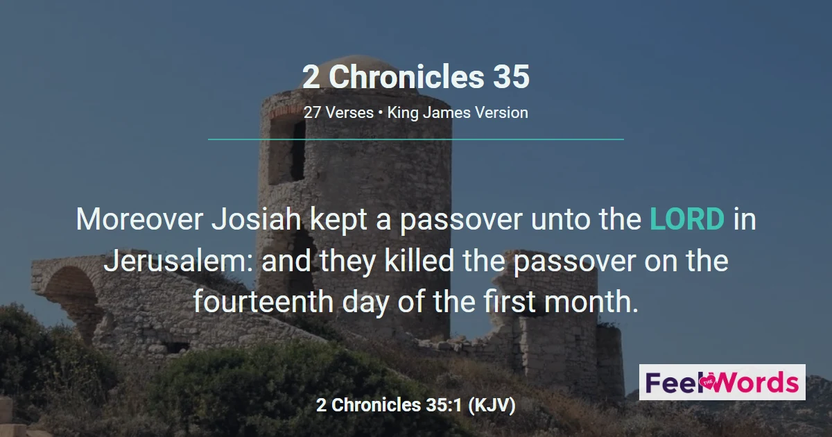 2 Chronicles 35: Josiah's Passover