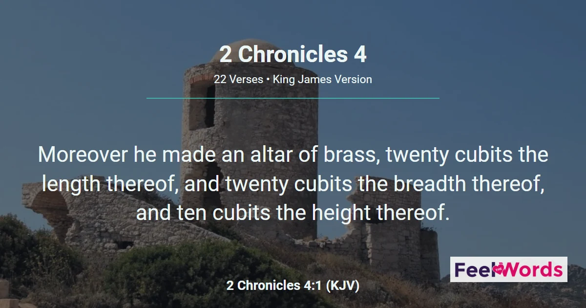 2 Chronicles 4 – The Bronze Sea and Vessels