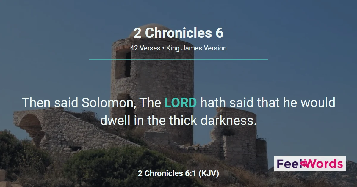 2 Chronicles 6 – Solomon's Dedication Prayer