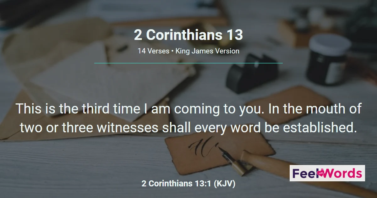 2 Corinthians 13 - Examine Yourselves
