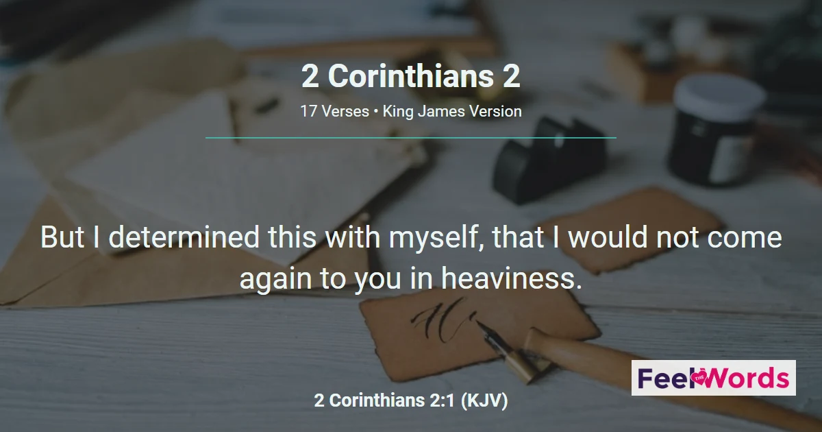 2 Corinthians 2 – Forgiveness and Triumph