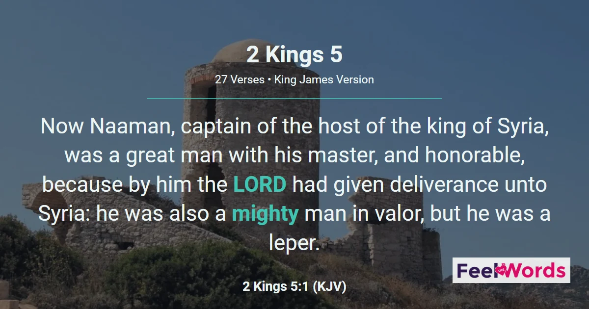 2 Kings 5: Naaman Healed of Leprosy