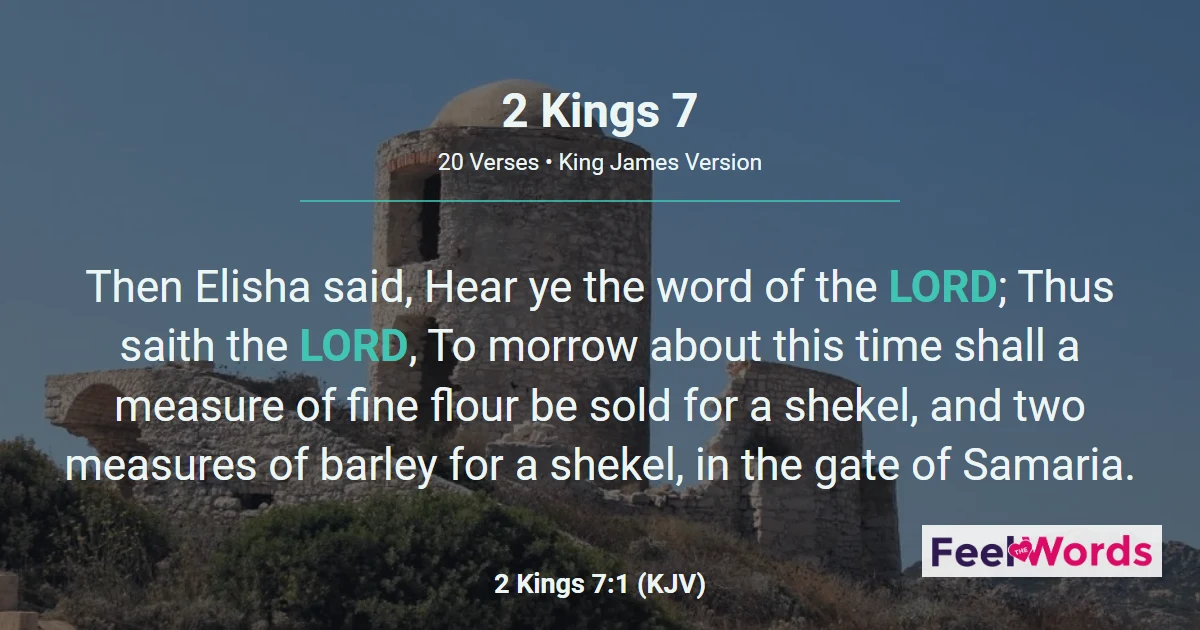 2 Kings 7: The Famine Ends and Four Lepers
