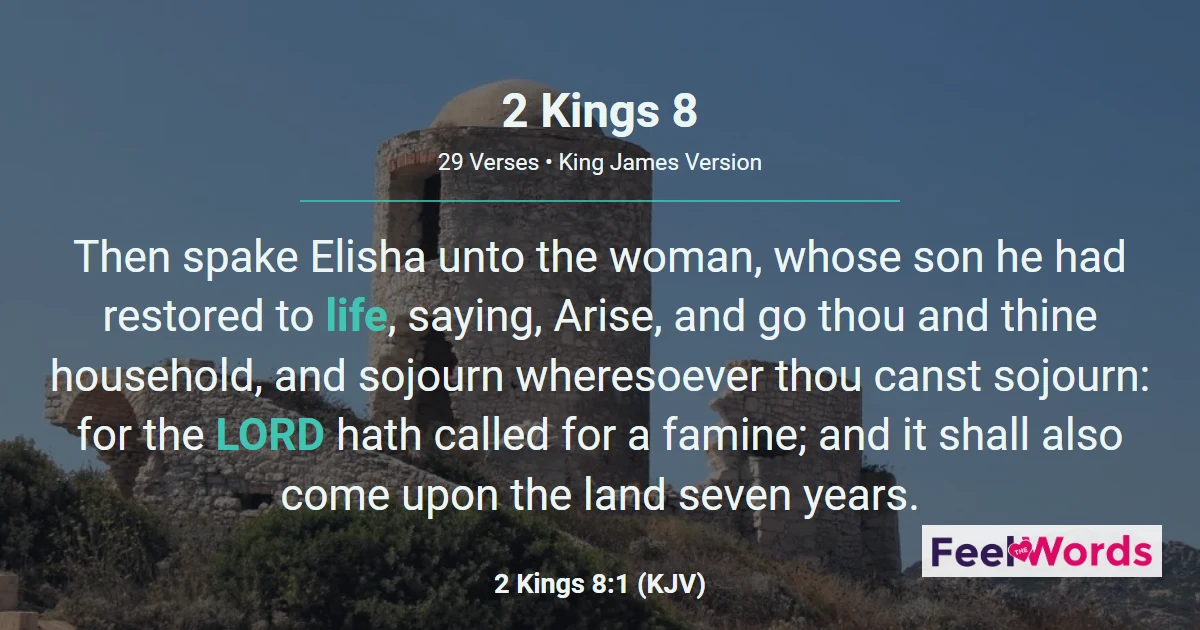 2 Kings 8: The Shunammite Woman & Hazael