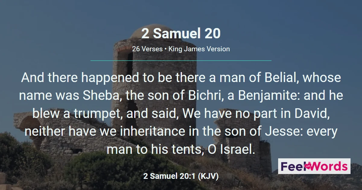 2 Samuel 20: Sheba's Revolt and Joab