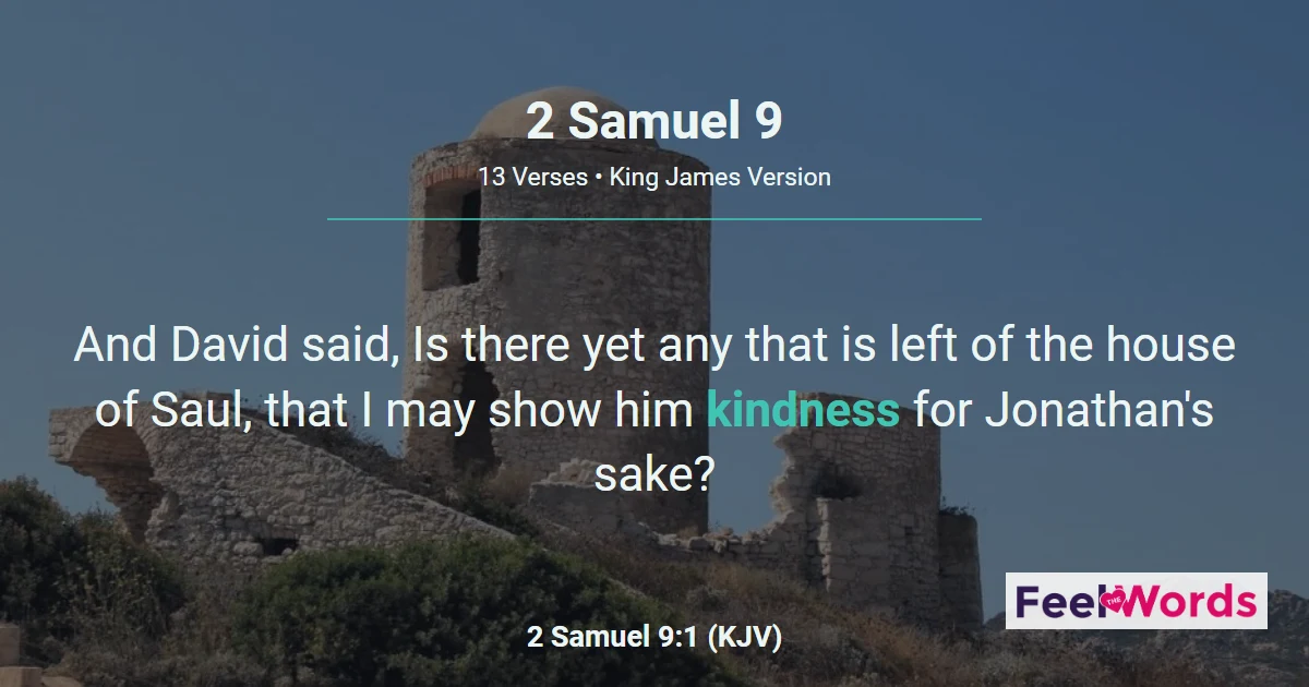 2 Samuel 9: David's Kindness to Mephibosheth