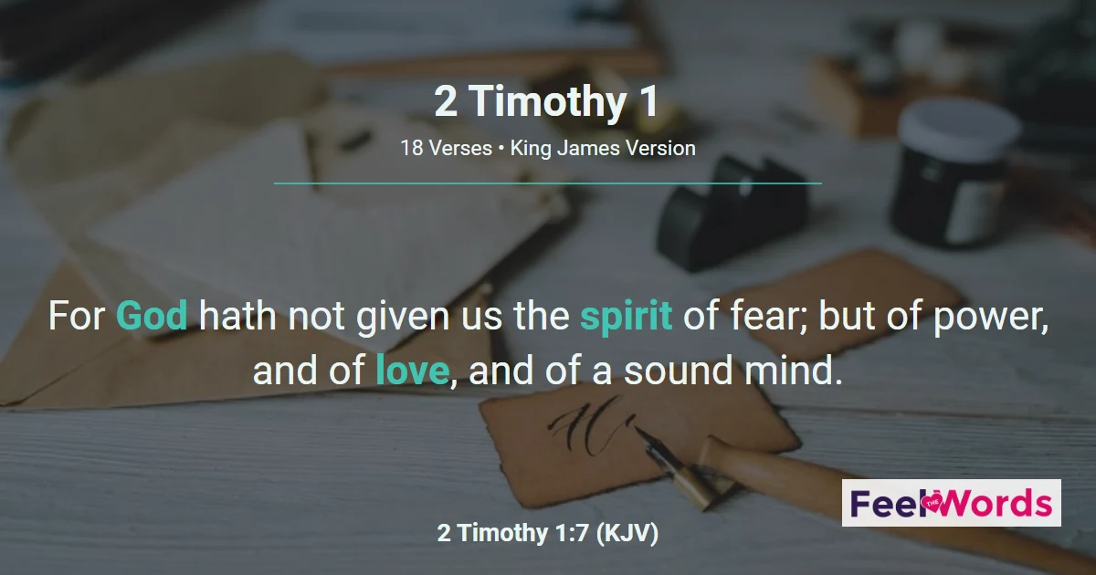 2 Timothy 1: Not a Spirit of Fear
