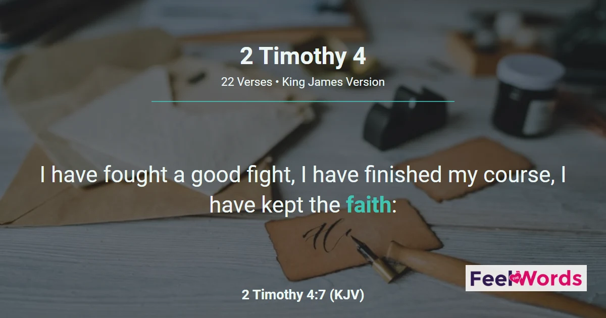 2 Timothy 4: I Have Fought a Good Fight
