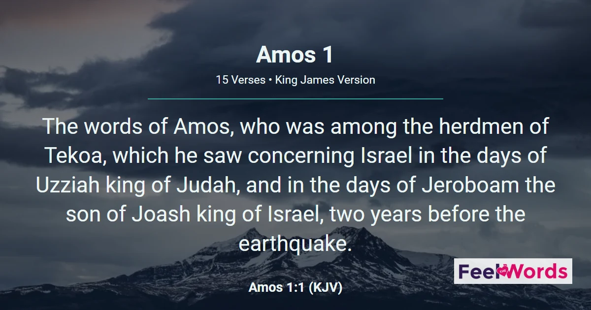 Amos 1: For Three Transgressions and Four