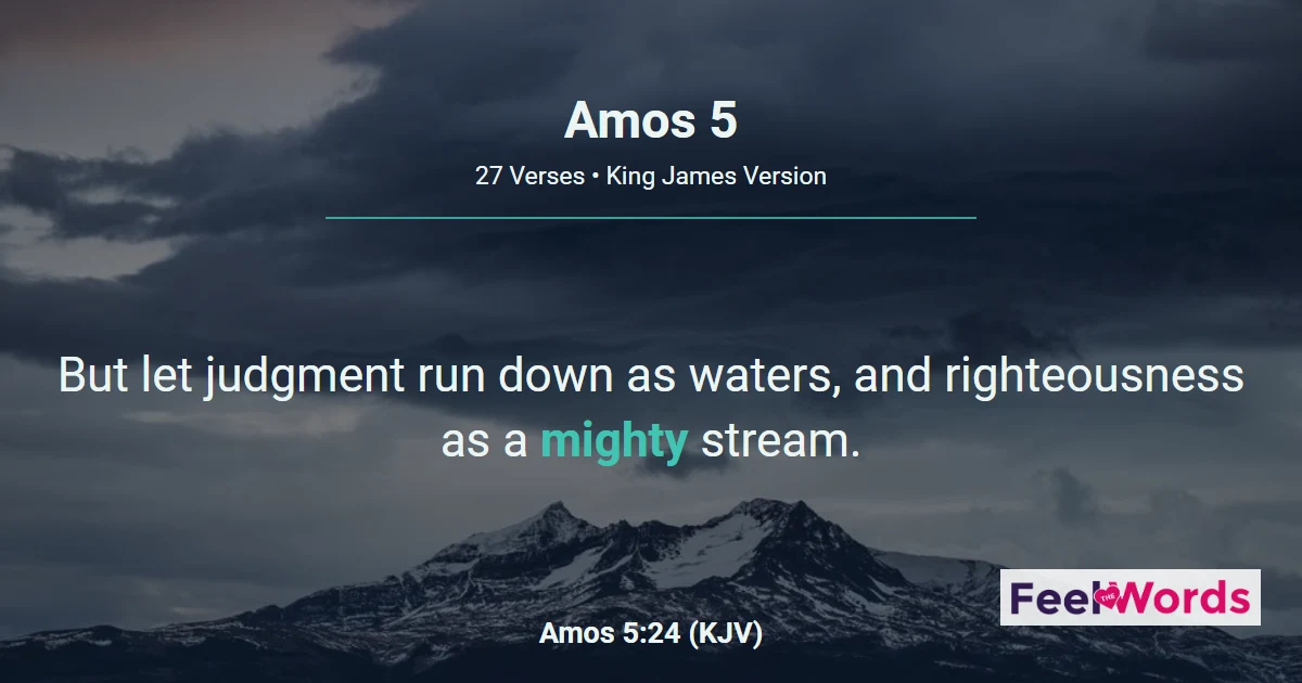 Amos 5: Let Judgment Run Down as Waters