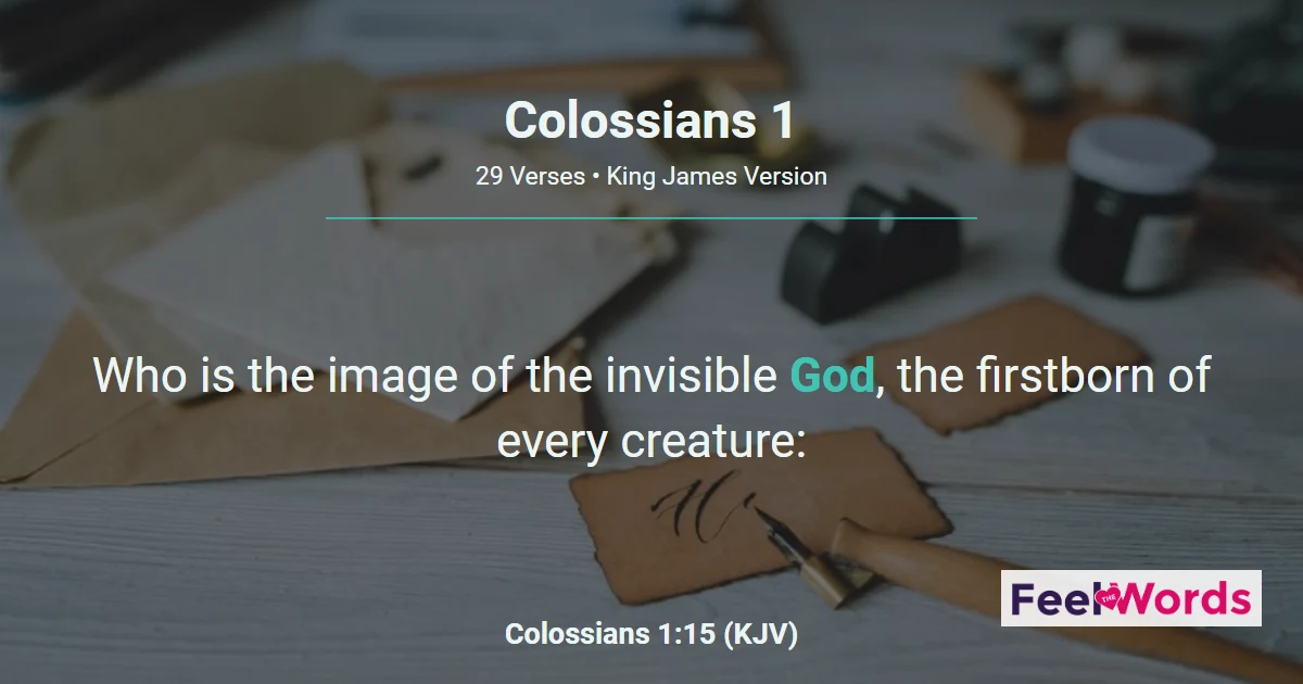 Colossians 1 – The Supremacy of Christ