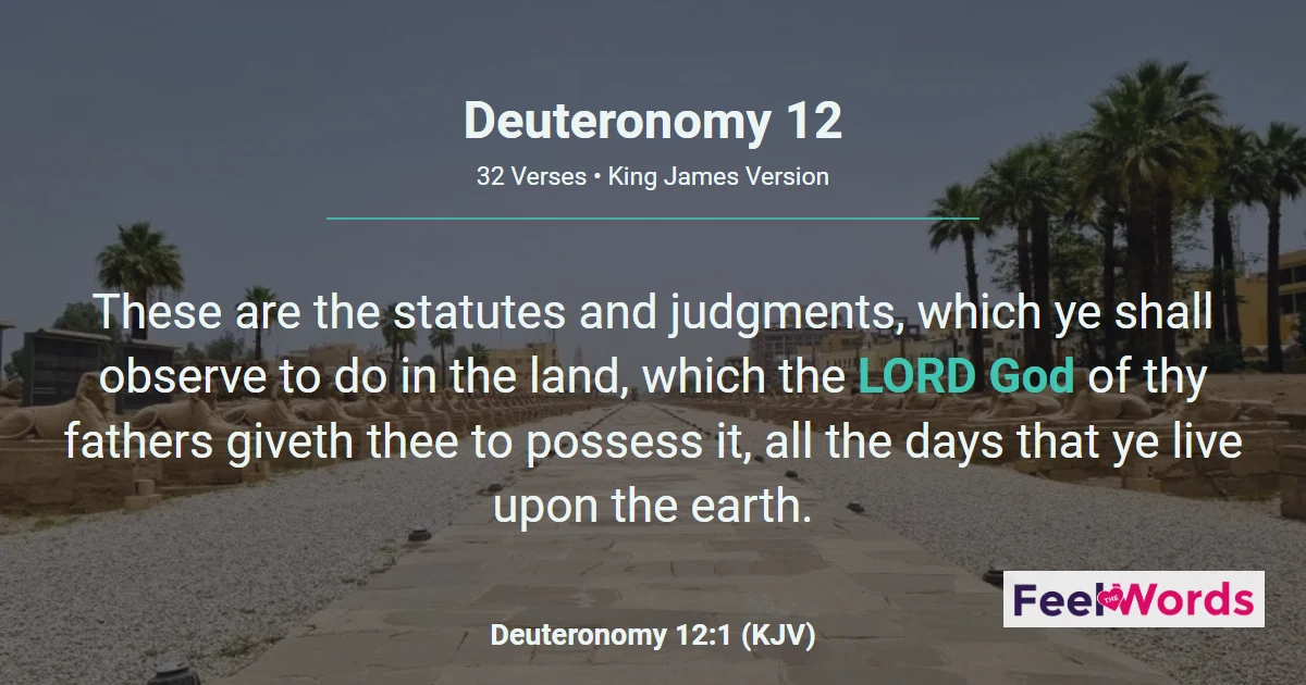 Deuteronomy 12: One Place of Worship