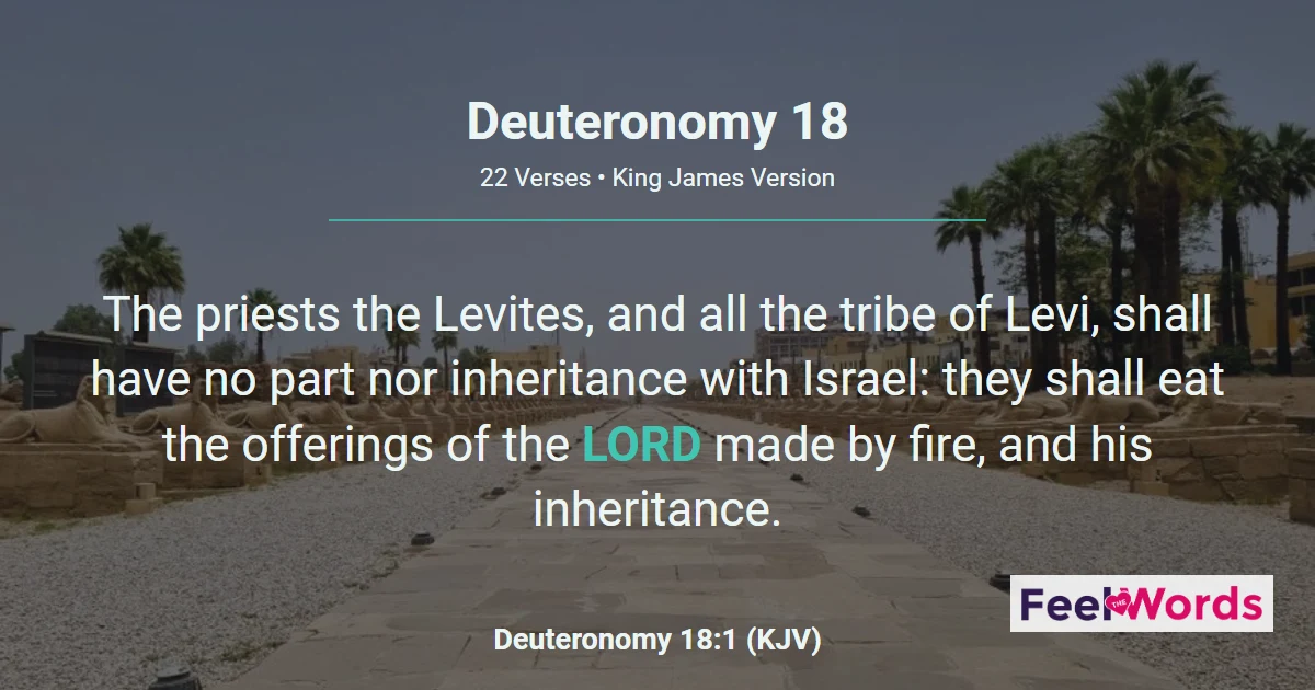 Deuteronomy 18: A Prophet Like Moses