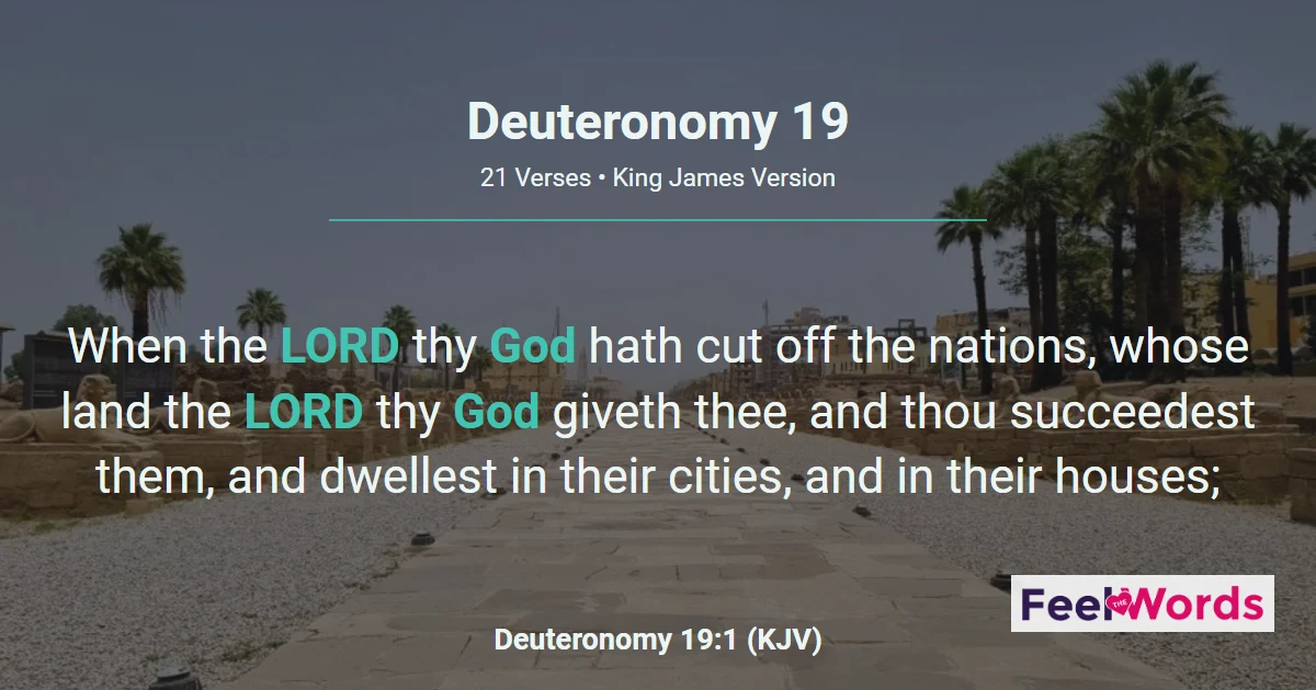 Deuteronomy 19: Cities of Refuge and Justice
