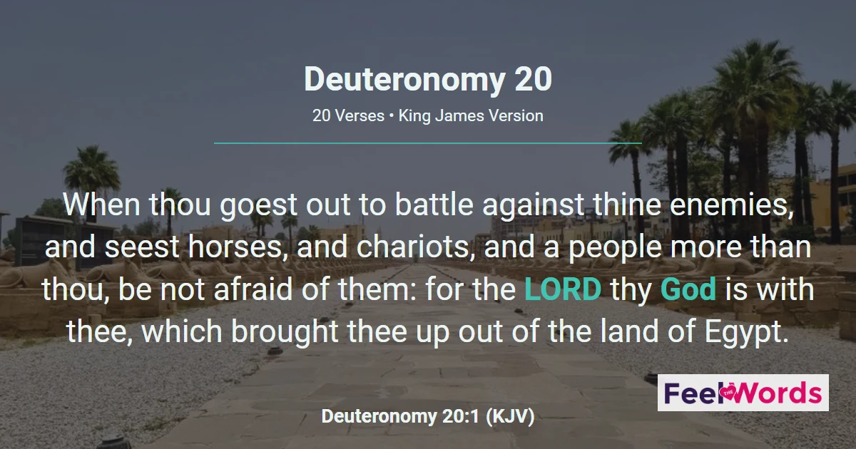 Deuteronomy 20: Rules for Going to War