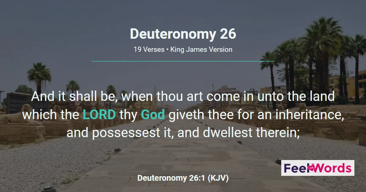 Deuteronomy 26: The Firstfruits Declaration